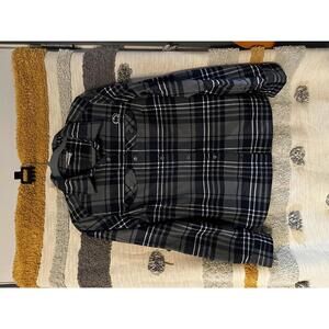 Women's Penn State Columbia Navy Silver Ridge Flannel Button-Up Long Sleeve - M